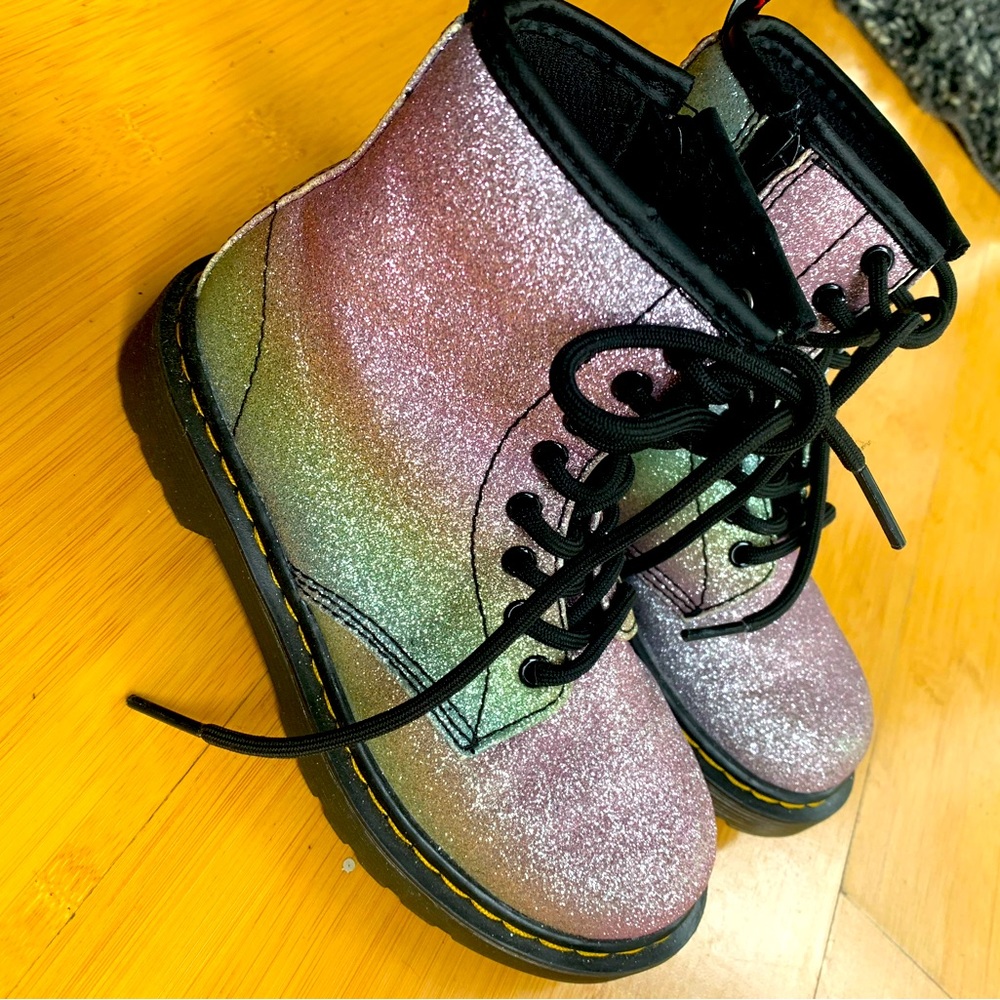 COPY - Pink glittery Dr. Martens  for Toddler Girl us size 12. never worn